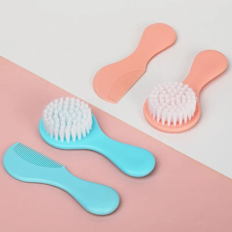 Ergonomic Baby Hair Brush & Comb Kits Hair Care Set for Infants Comfortable Grip for Parents Happy Experience for Babies