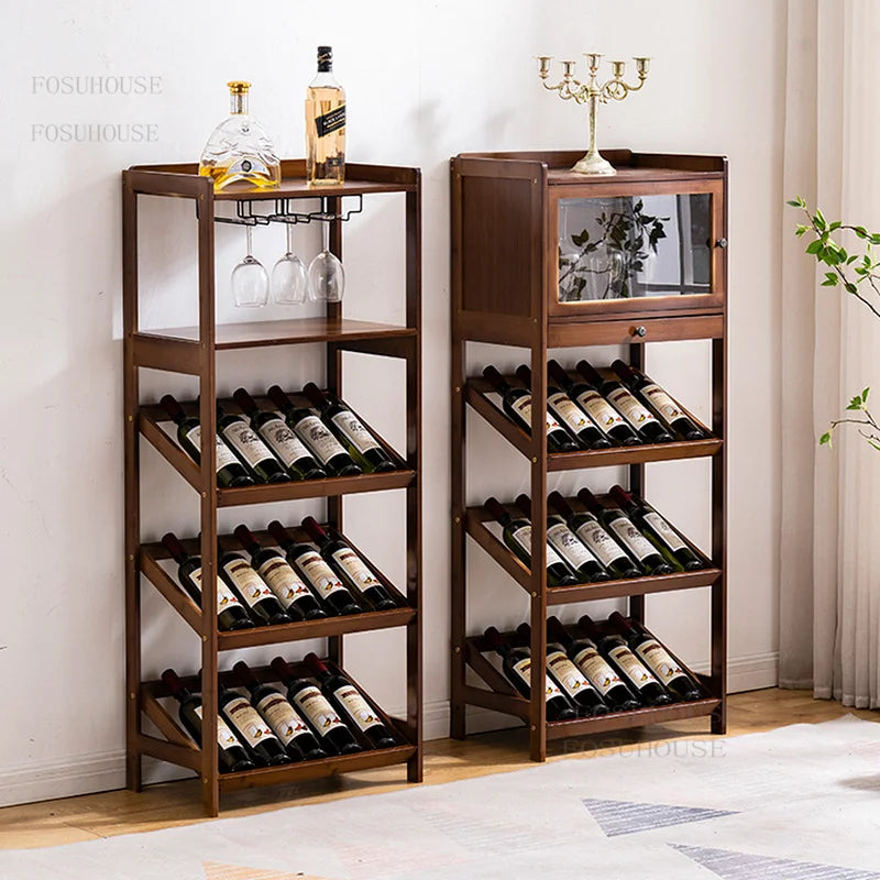 European Floor Bar Cabinet Wine Rack Hotel Restaurant Storage Display Shelf Living Room Wine Bottle Holder Meuble Home Furniture