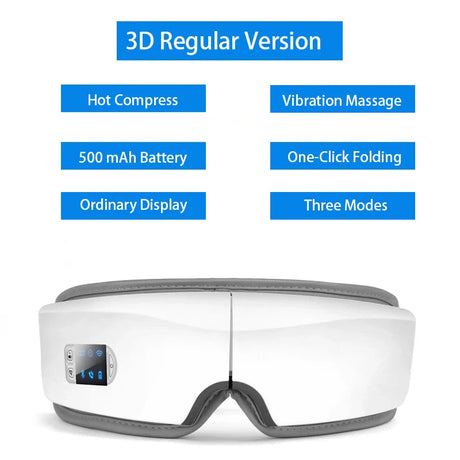 Eye Massager 4D Smart Airbag Vibration Eye Care Instrument Hot Compress Bluetooth Eye Massage Glasses Fatigue Pouch & Wrinkle