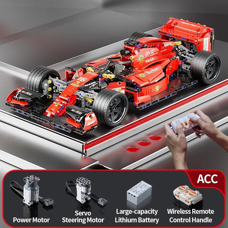 F1 RC Race Cars 1163PCS Building Sets MOC Remote Control Building Blocks Cool Collectible Model Car Kits Building Toys