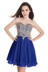 FATAPAESE Royal Blue Homecoming Dresses Beads Elegant A-line Short Prom Dresses For Women robe de soirée Wedding Guest Dress