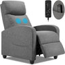 Fabric Recliner Sofa Adjustable Home Theater Seating Lounge with Padded Seat Backrest, Small Recliners for Living Room