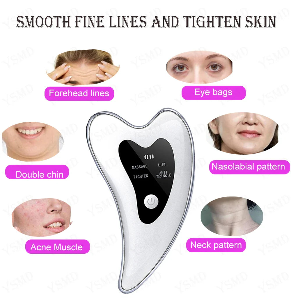 Face Massagers Skin Scraping for Facial Lifting Tighten Care Anti Wrinkle Double Chin Remove Neck Electric Massage Skincare Tool