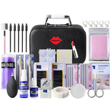 False Eyelash Extension Training Kit Practice Model Head Eye Pads Tweezers Glue Ring Brush Grafting Eyelash Tools Kit