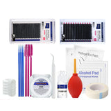 False Eyelash Extension Training Kit Practice Model Head Eye Pads Tweezers Glue Ring Brush Grafting Eyelash Tools Kit