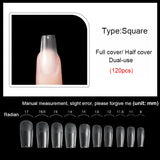 False Nails New Matte Tips Fake Nail Capsule Press on Coffin/Stiletto/Almond/Square/Oval Nail Art Practice Manicure Tool