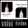 False Nails New Matte Tips Fake Nail Capsule Press on Coffin/Stiletto/Almond/Square/Oval Nail Art Practice Manicure Tool