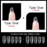 False Nails New Matte Tips Fake Nail Capsule Press on Coffin/Stiletto/Almond/Square/Oval Nail Art Practice Manicure Tool