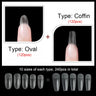 False Nails New Matte Tips Fake Nail Capsule Press on Coffin/Stiletto/Almond/Square/Oval Nail Art Practice Manicure Tool