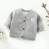 Fashion Baby Coats Sweater Children Cardigan Jackets Tops V-Neck Toddler Kids Outwear Long Sleeve Newborn Infant Clothing 0-3Y