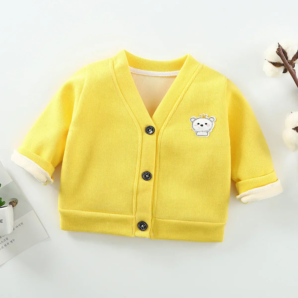 Fashion Baby Coats Sweater Children Cardigan Jackets Tops V-Neck Toddler Kids Outwear Long Sleeve Newborn Infant Clothing 0-3Y