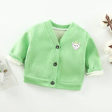 Fashion Baby Coats Sweater Children Cardigan Jackets Tops V-Neck Toddler Kids Outwear Long Sleeve Newborn Infant Clothing 0-3Y