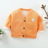 Fashion Baby Coats Sweater Children Cardigan Jackets Tops V-Neck Toddler Kids Outwear Long Sleeve Newborn Infant Clothing 0-3Y