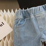 Fashion Baby Girl Bow Jean Flare Pant Infant Toddler Child Elegant Preal Denim Trousers Bell-bottomed Pant Baby Clothes 1-7Y