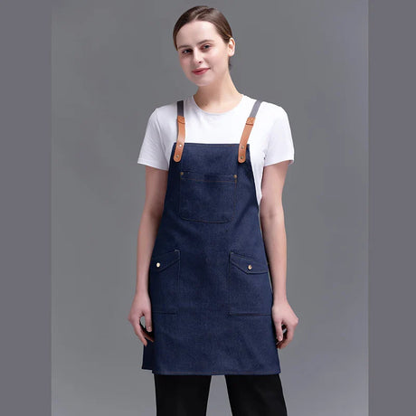 Fashion Canvas kitchen Aprons For Woman Men Chef Work Apron For Grill Restaurant Bar Shop Cafes Beauty Nails Studios Uniform