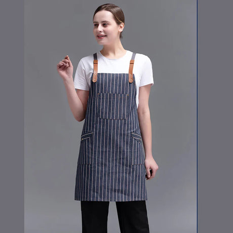 Fashion Canvas kitchen Aprons For Woman Men Chef Work Apron For Grill Restaurant Bar Shop Cafes Beauty Nails Studios Uniform