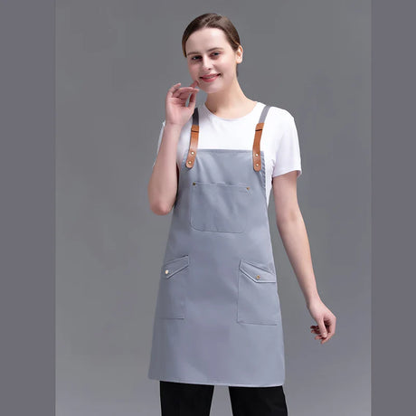 Fashion Canvas kitchen Aprons For Woman Men Chef Work Apron For Grill Restaurant Bar Shop Cafes Beauty Nails Studios Uniform