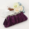 Fashion Lady Party Wedding Handbag Purse Girl Soft Evening Bag Bridal Women Satin Crystal Clutch