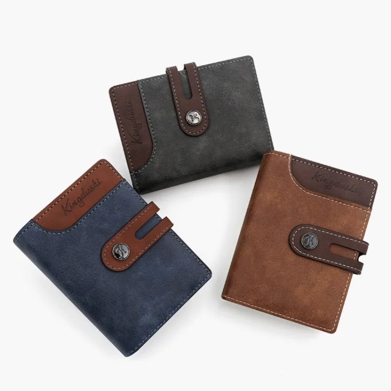 Fashion PU Leather Mens Wallet Fold Thin s Credit Card Holder Youth Student Coin Purse Standard For Men