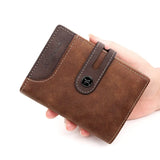 Fashion PU Leather Mens Wallet Fold Thin s Credit Card Holder Youth Student Coin Purse Standard For Men