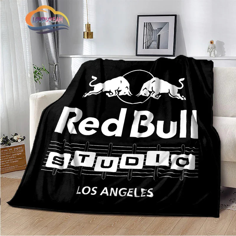 Fashion Print R-red-bull-s Blanket Bedroom Sofa Bed Soft Portable s flannel  for Adult or Children Travel Picnics