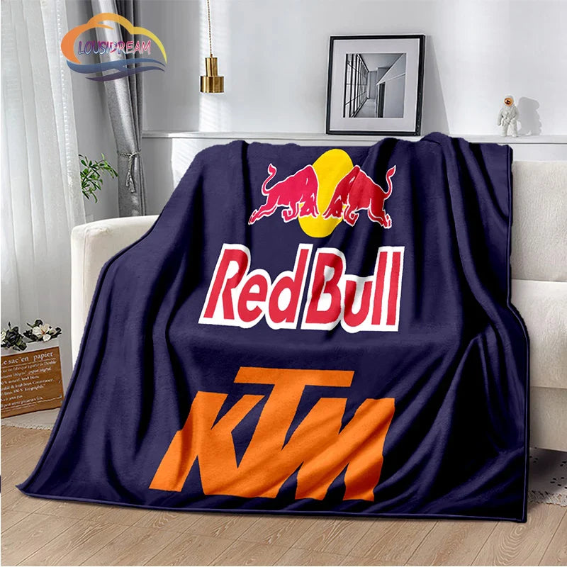 Fashion Print R-red-bull-s Blanket Bedroom Sofa Bed Soft Portable s flannel  for Adult or Children Travel Picnics