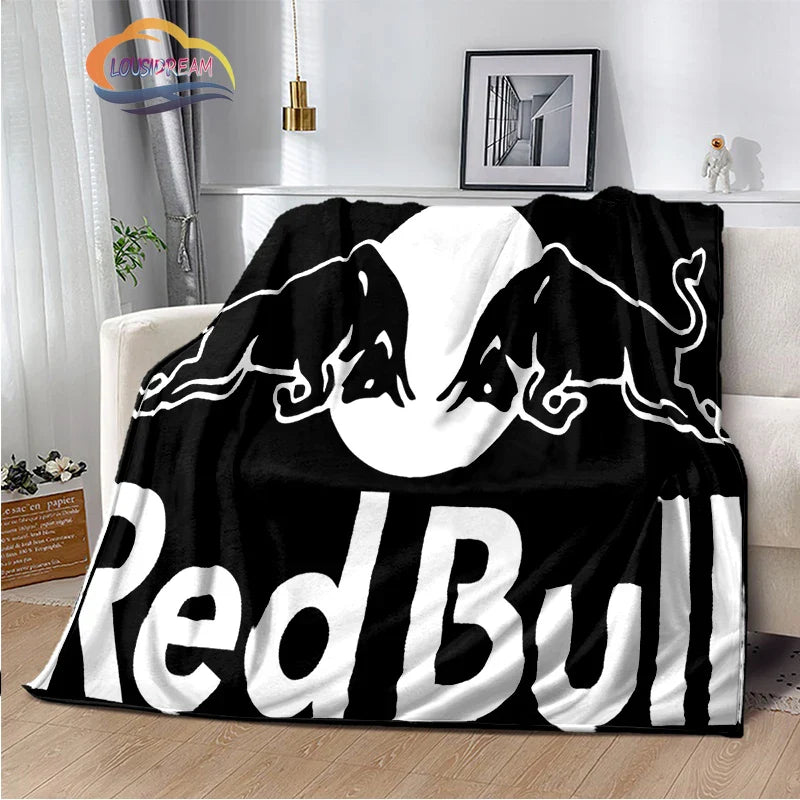 Fashion Print R-red-bull-s Blanket Bedroom Sofa Bed Soft Portable s flannel  for Adult or Children Travel Picnics