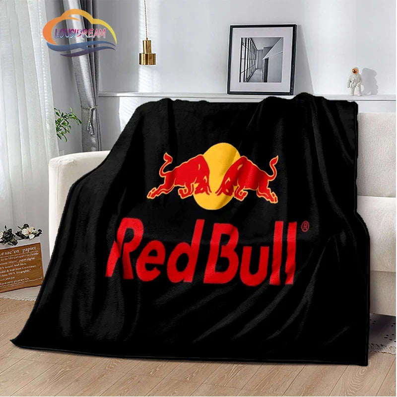 Fashion Print R-red-bull-s Blanket Bedroom Sofa Bed Soft Portable s flannel  for Adult or Children Travel Picnics