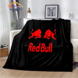 Fashion Print R-red-bull-s Blanket Bedroom Sofa Bed Soft Portable s flannel  for Adult or Children Travel Picnics