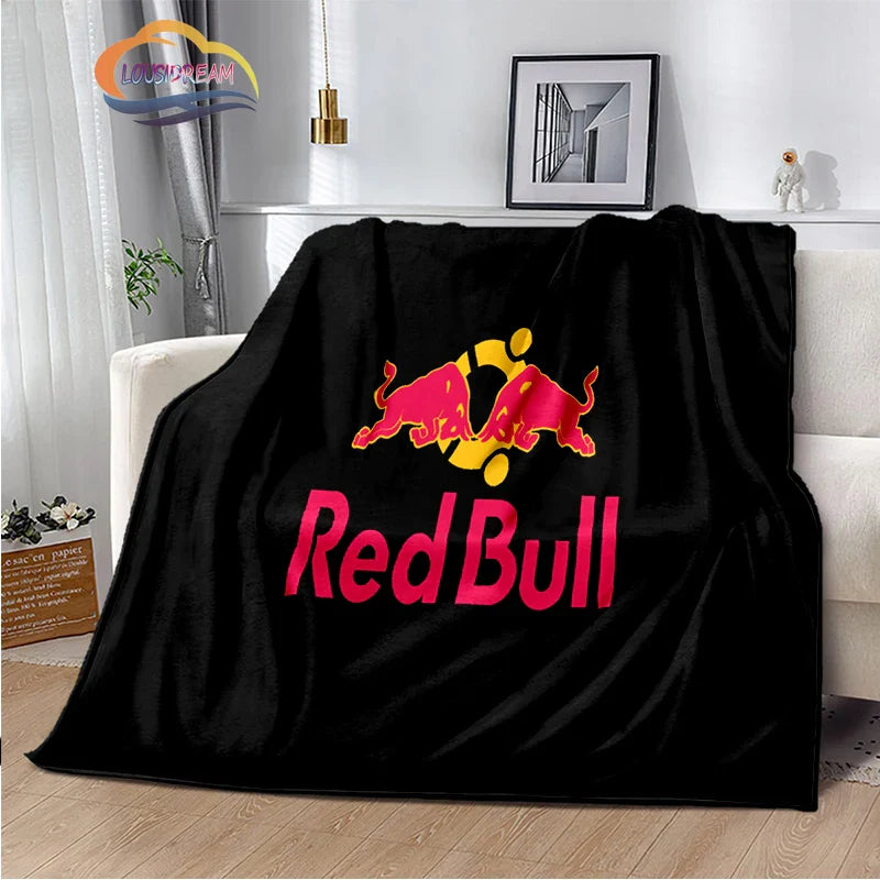 Fashion Print R-red-bull-s Blanket Bedroom Sofa Bed Soft Portable s flannel  for Adult or Children Travel Picnics