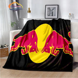 Fashion Print R-red-bull-s Blanket Bedroom Sofa Bed Soft Portable s flannel  for Adult or Children Travel Picnics