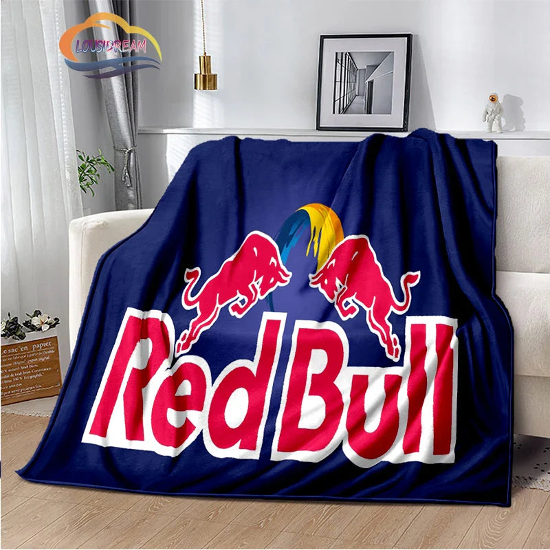 Fashion Print R-red-bull-s Blanket Bedroom Sofa Bed Soft Portable s flannel  for Adult or Children Travel Picnics