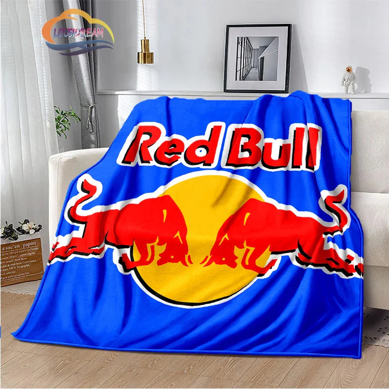 Fashion Print R-red-bull-s Blanket Bedroom Sofa Bed Soft Portable s flannel  for Adult or Children Travel Picnics