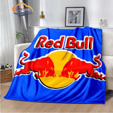 Fashion Print R-red-bull-s Blanket Bedroom Sofa Bed Soft Portable s flannel  for Adult or Children Travel Picnics