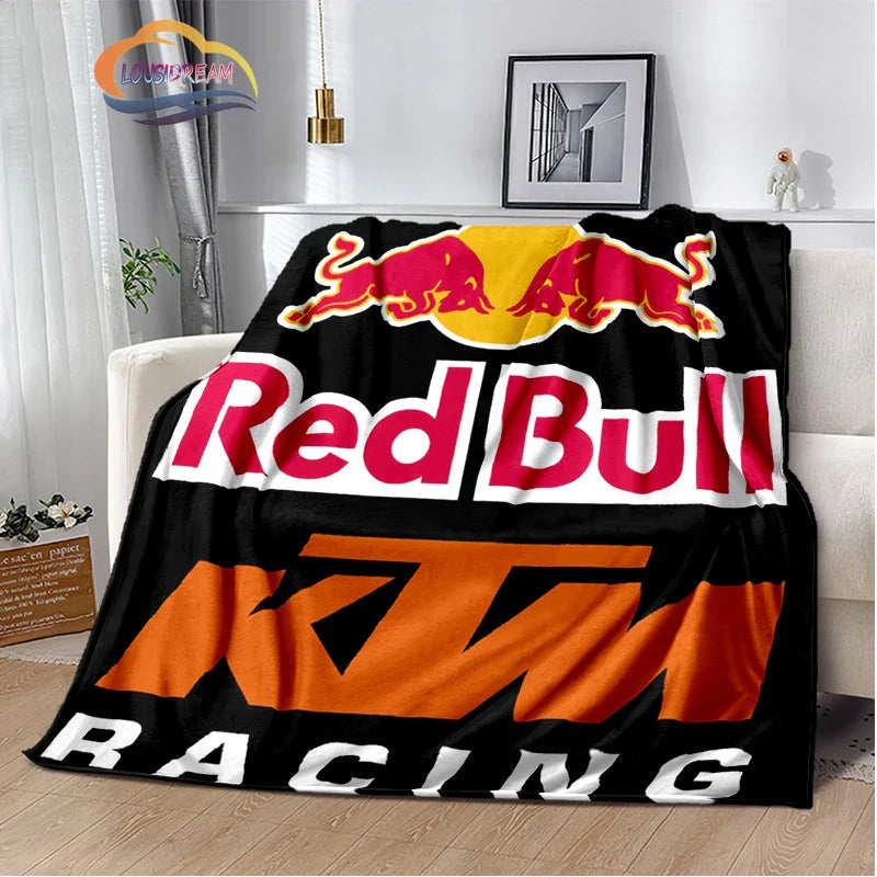 Fashion Print R-red-bull-s Blanket Bedroom Sofa Bed Soft Portable s flannel  for Adult or Children Travel Picnics