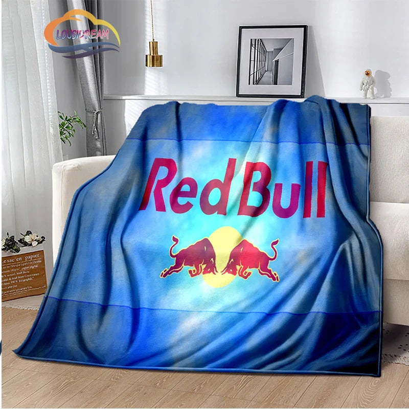 Fashion Print R-red-bull-s Blanket Bedroom Sofa Bed Soft Portable s flannel  for Adult or Children Travel Picnics