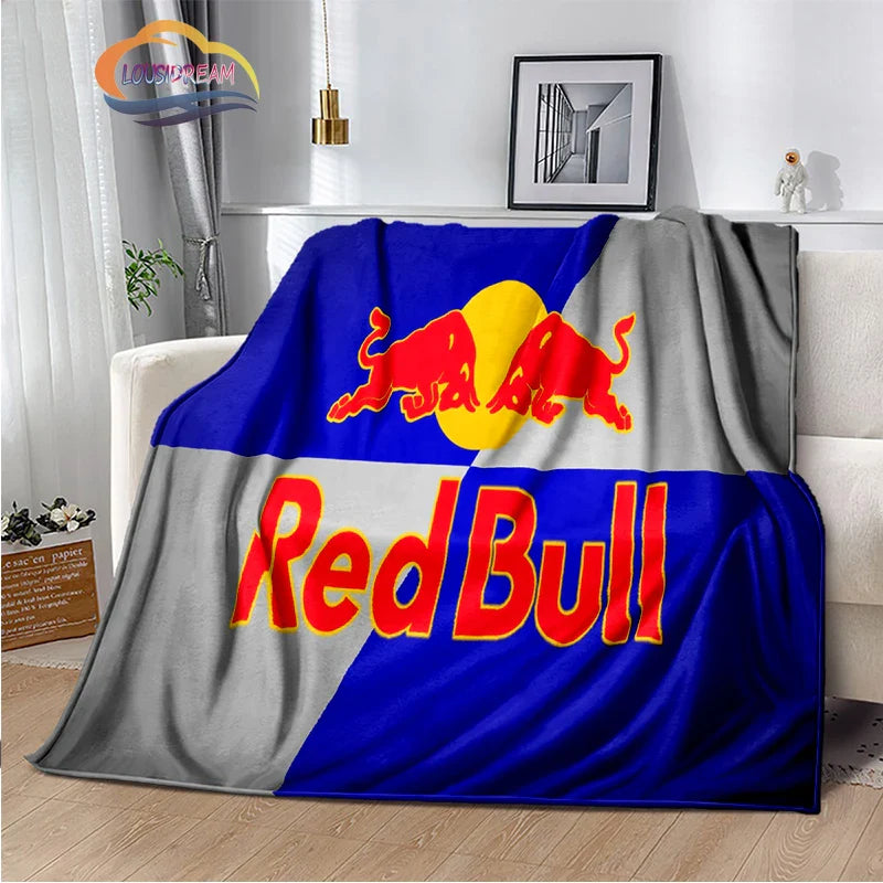 Fashion Print R-red-bull-s Blanket Bedroom Sofa Bed Soft Portable s flannel  for Adult or Children Travel Picnics