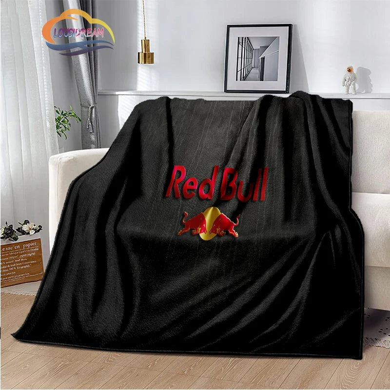 Fashion Print R-red-bull-s Blanket Bedroom Sofa Bed Soft Portable s flannel  for Adult or Children Travel Picnics