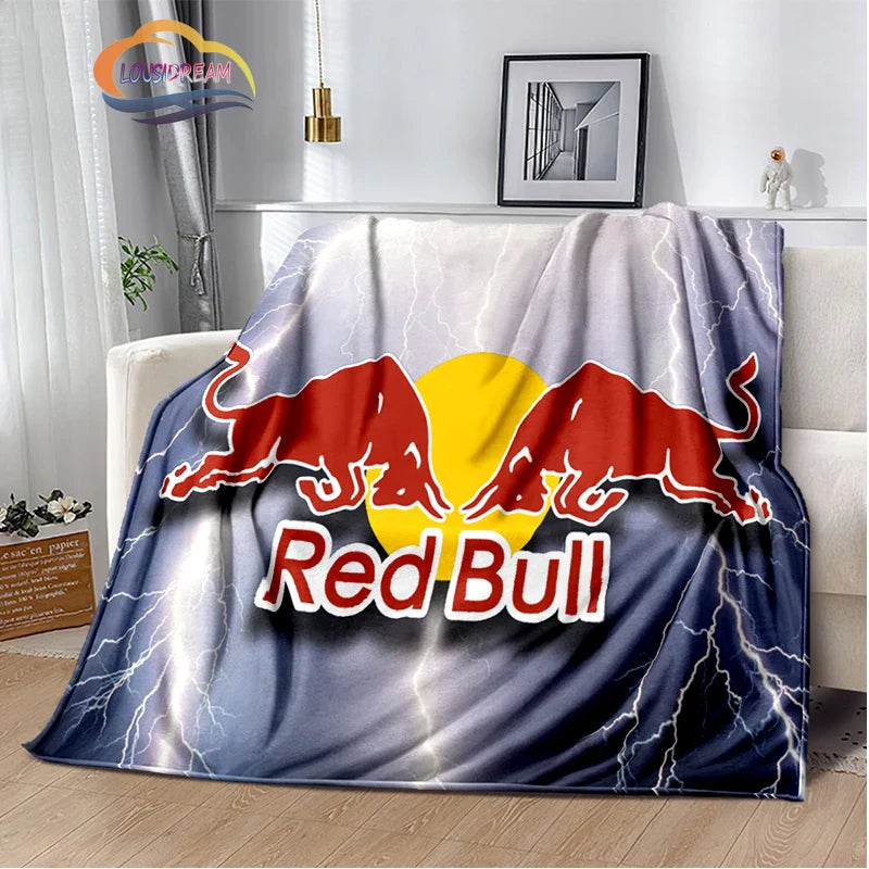 Fashion Print R-red-bull-s Blanket Bedroom Sofa Bed Soft Portable s flannel  for Adult or Children Travel Picnics