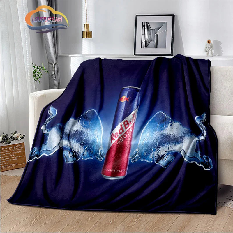 Fashion Print R-red-bull-s Blanket Bedroom Sofa Bed Soft Portable s flannel  for Adult or Children Travel Picnics