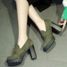 Fashion Thick Heel Ladies Boots Waterproof Platform Round Head Spring and Autumn Women&#39;s Boots New Korean Style Wild