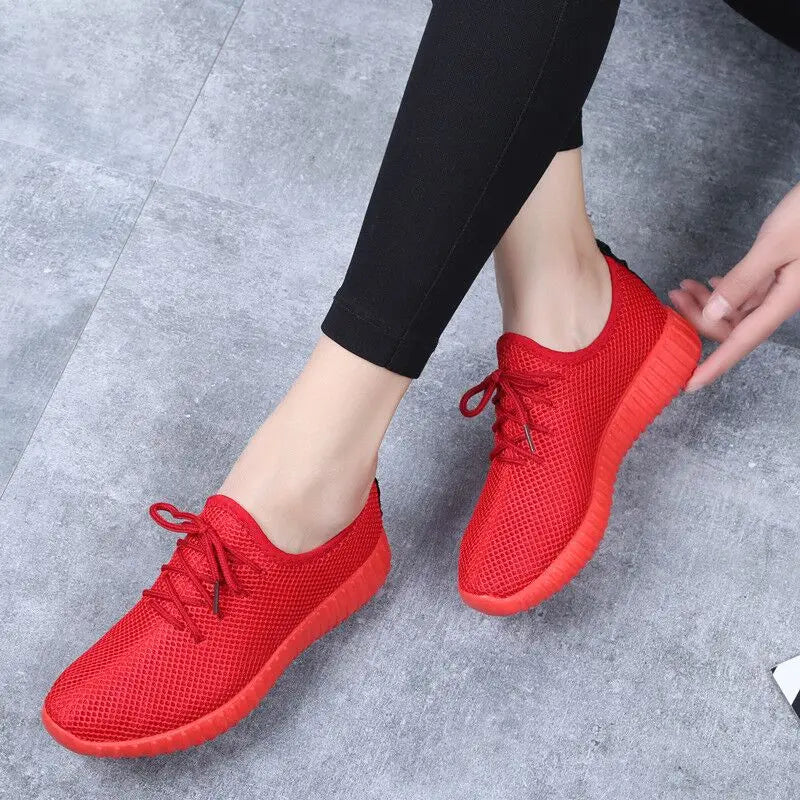 Fashion Women Running Shoes 2023 Rose Soft Sneakers Woman Athletic Breathable Women Sport Shoes Basket Mesh ShoesTenis Feminino