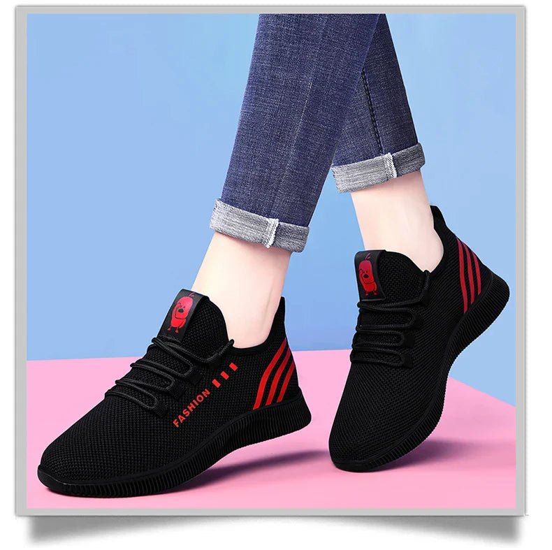 Fashion Women Running Shoes 2023 Rose Soft Sneakers Woman Athletic Breathable Women Sport Shoes Basket Mesh ShoesTenis Feminino