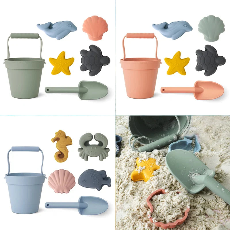 Fashionable Cartoon Children Beach Toys Summer Digging Sand Tool With Shovel Water Game Play Outdoor Toy Set Sandbox Baby Stuff