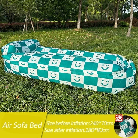 Fast Inflatable Sofa Camping Air Lounger Beach Sleeping Bag Portable Foldable Air Sofa for Travel Picnic Outdoor Lazy Bed Chair