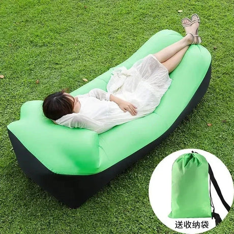 Fast Inflatable Sofa Camping Air Lounger Beach Sleeping Bag Portable Foldable Air Sofa for Travel Picnic Outdoor Lazy Bed Chair