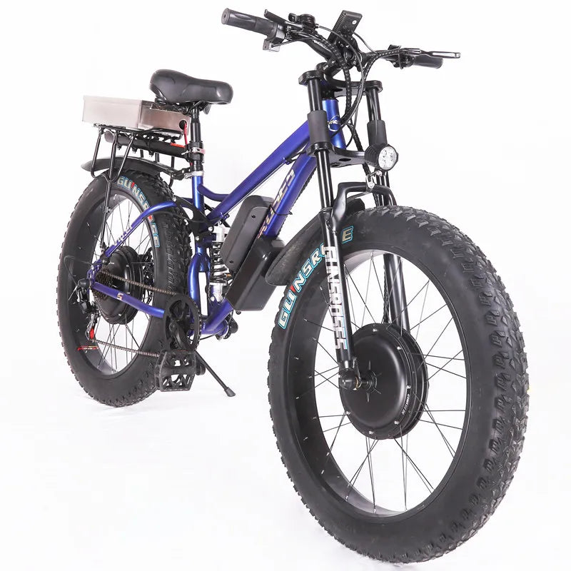 Fat bicycle electric bicycle 2000W * 2 front and rear double drive bicycle 32ah outdoor mountain bike men's 4.0 fat tire eBike e