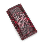 Female Coin Purse Genuine Leather Long Women Wallet Serpentine Design Phone Purses For Ladies Cardholder Clutch Money Bag