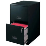 Filing Cabinet 2-Drawer Steel File Cabinet with Lock, Black