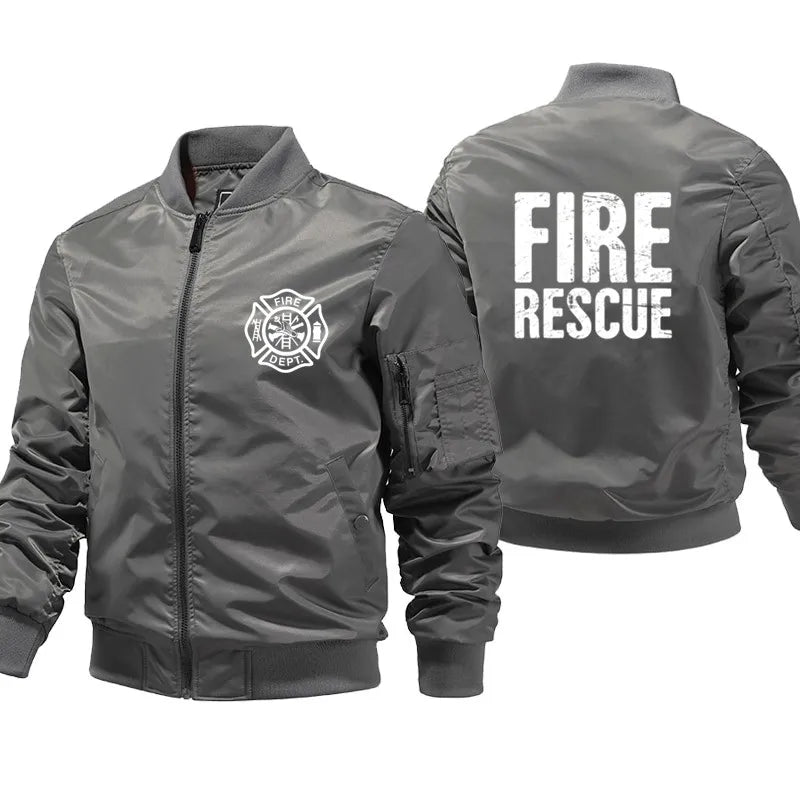 Fire Rescue Firefighter Fireman Bomber Jacket Ma-1 Aviator Pilot Air Mens Streetwear Winter Coats Male Windbreak Jackets S-5XL